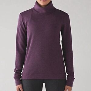 Lululemon Double Up Cowl Neck Reversible Pullover Sweatshirt 8 Purple